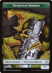 Phyrexian Goblin // Phyrexian Horror Double-Sided Token [Phyrexia: All Will Be One Tokens] | Play N Trade Winnipeg