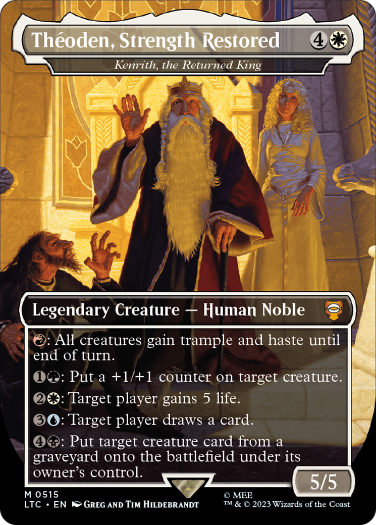 Theoden, Strength Restored - Kenrith, the Returned King (Borderless) [The Lord of the Rings: Tales of Middle-Earth Commander] | Play N Trade Winnipeg