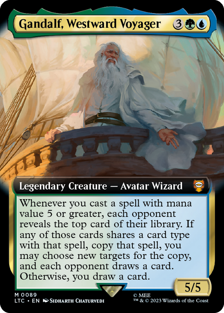 Gandalf, Westward Voyager (Extended Art) [The Lord of the Rings: Tales of Middle-Earth Commander] | Play N Trade Winnipeg