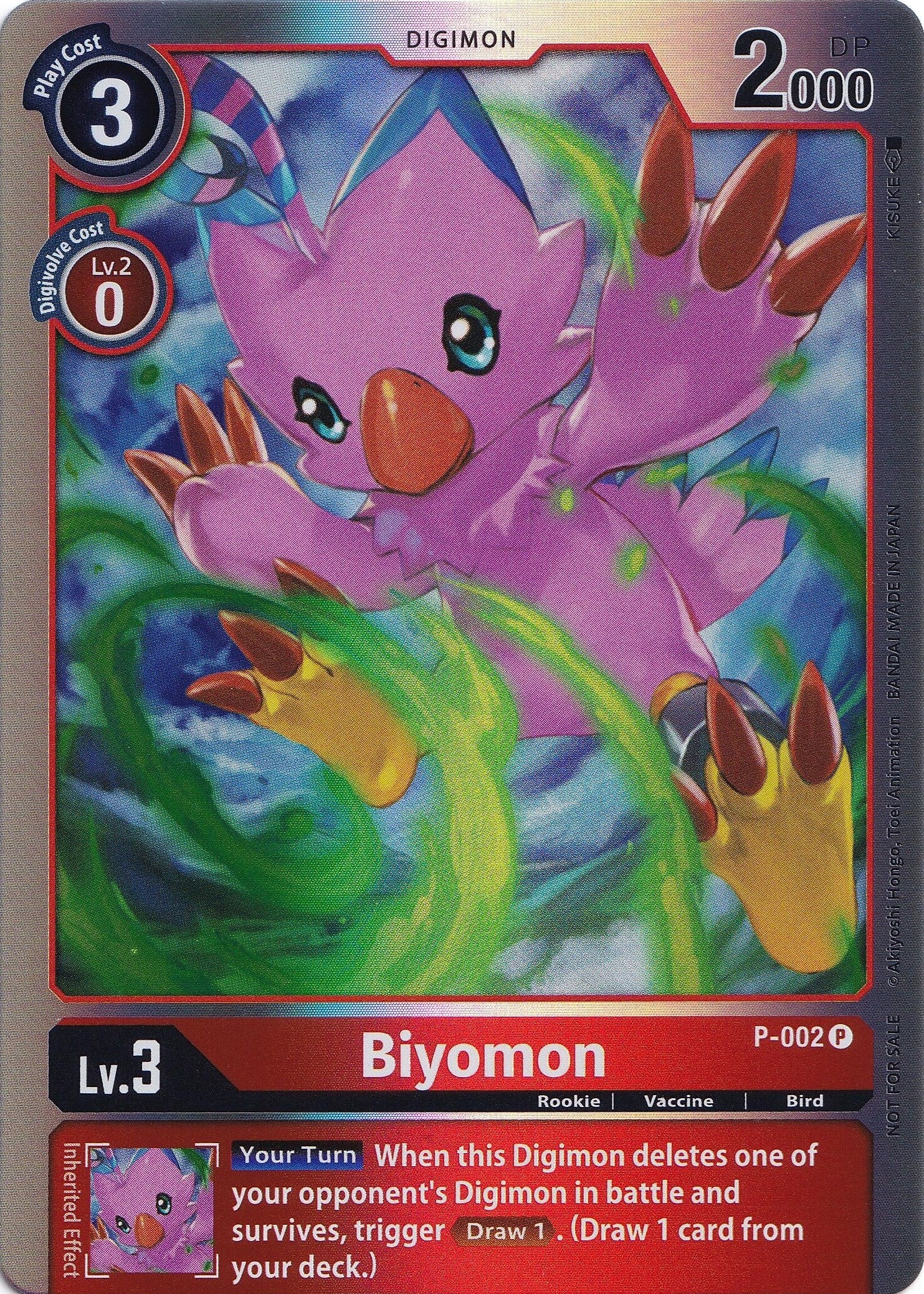 Biyomon [P-002] (Rainbow Foil) [Promotional Cards] | Play N Trade Winnipeg