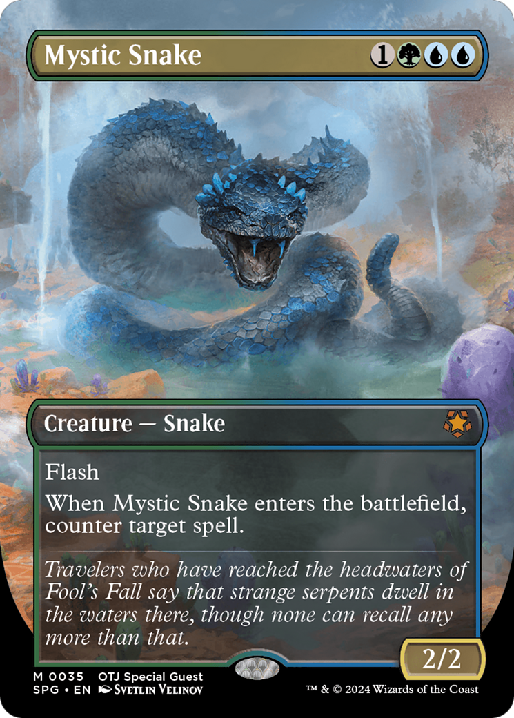 Mystic Snake (Borderless) [Outlaws of Thunder Junction Special Guests] | Play N Trade Winnipeg