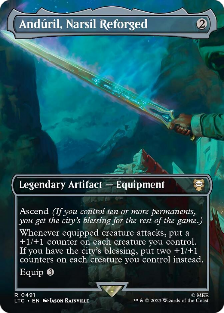 Anduril, Narsil Reforged (Borderless) [The Lord of the Rings: Tales of Middle-Earth Commander] | Play N Trade Winnipeg