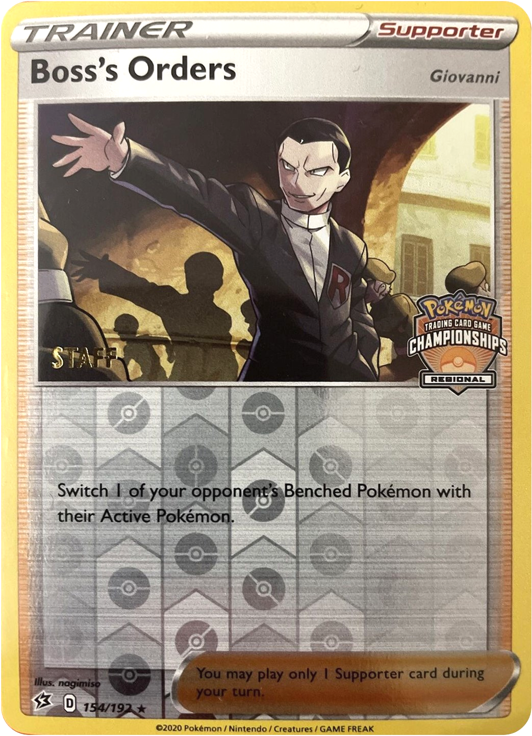 Boss's Orders (154/192) (Staff Regional Championships) [League & Championship Cards] | Play N Trade Winnipeg