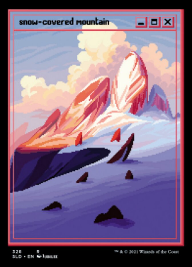 Snow-Covered Mountain (Foil Etched) [Secret Lair Drop Series] | Play N Trade Winnipeg