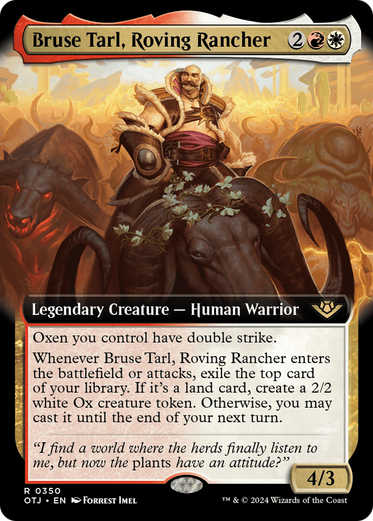 Bruse Tarl, Roving Rancher (Extended Art) [Outlaws of Thunder Junction] | Play N Trade Winnipeg
