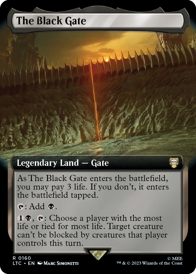 The Black Gate (Extended Art) [The Lord of the Rings: Tales of Middle-Earth Commander] | Play N Trade Winnipeg