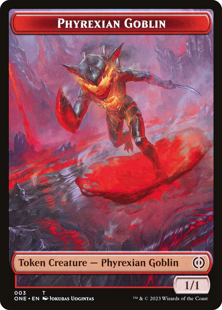 Phyrexian Goblin // Phyrexian Horror Double-Sided Token [Phyrexia: All Will Be One Tokens] | Play N Trade Winnipeg