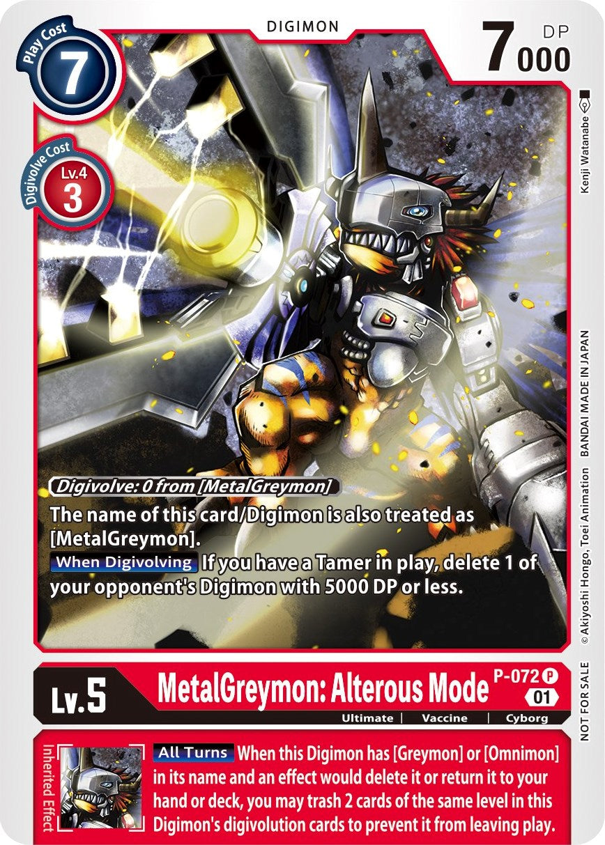 MetalGreymon: Alterous Mode [P-072] (Update Pack) [Promotional Cards] | Play N Trade Winnipeg