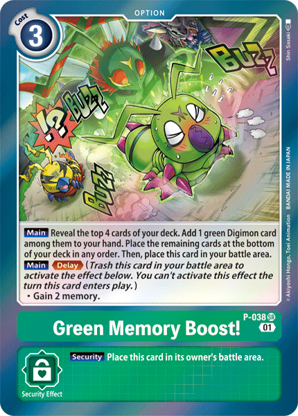 Green Memory Boost! [P-038] [Promotional Cards] | Play N Trade Winnipeg