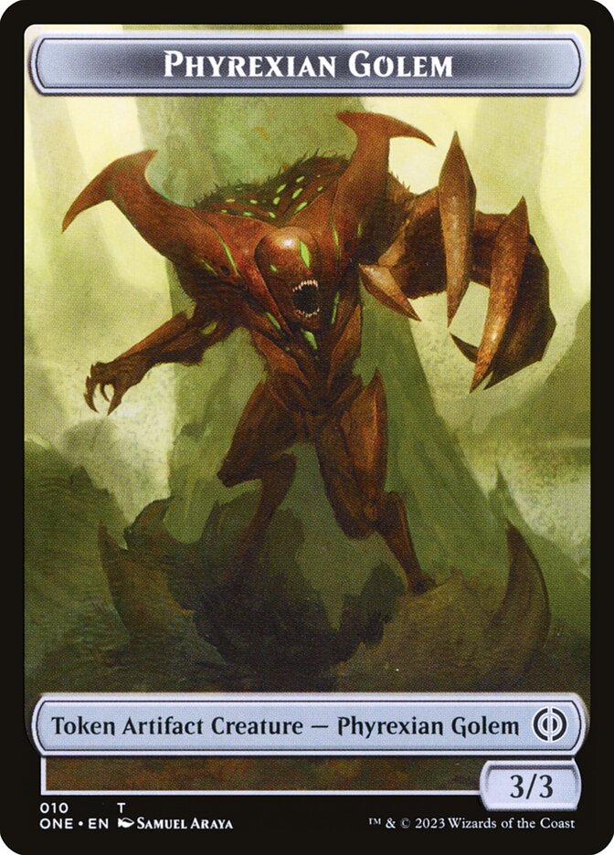 Phyrexian Goblin // Phyrexian Golem Double-Sided Token [Phyrexia: All Will Be One Tokens] | Play N Trade Winnipeg