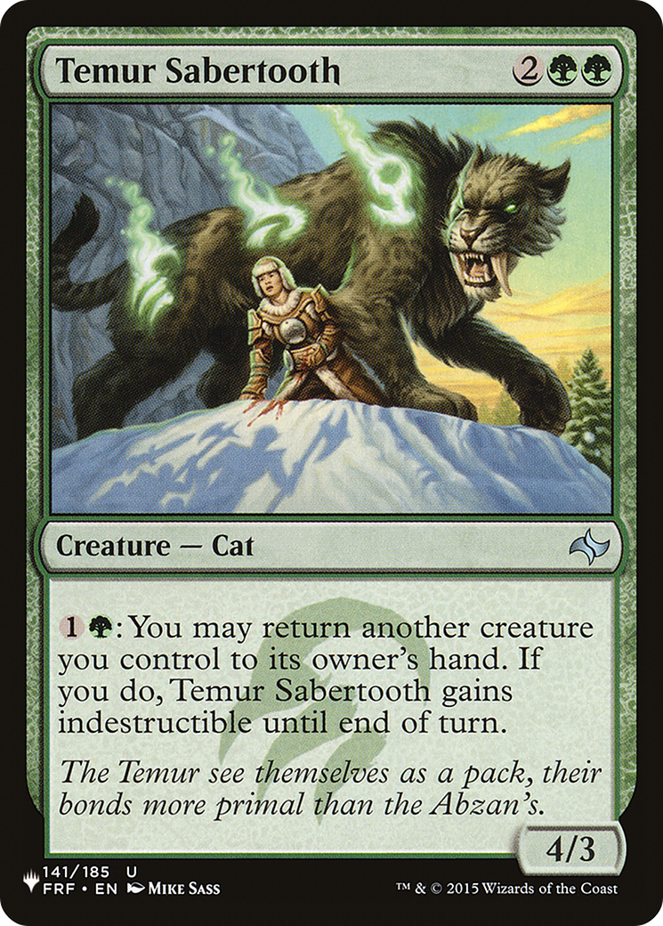 Temur Sabertooth [The List] | Play N Trade Winnipeg