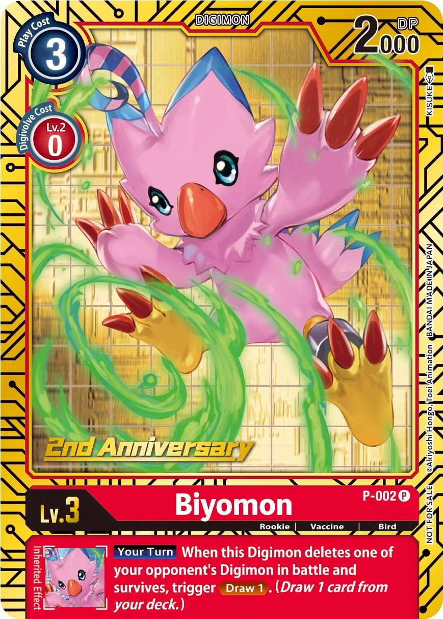 Biyomon [P-002] (2nd Anniversary Card Set) [Promotional Cards] | Play N Trade Winnipeg