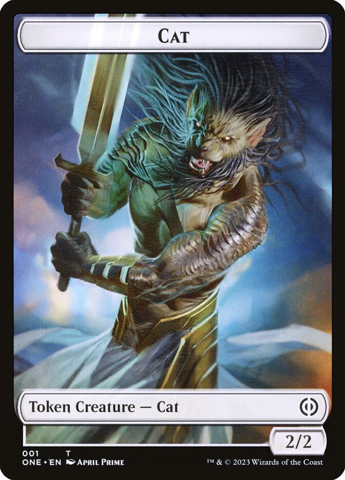 Phyrexian Goblin // Cat Double-Sided Token [Phyrexia: All Will Be One Tokens] | Play N Trade Winnipeg