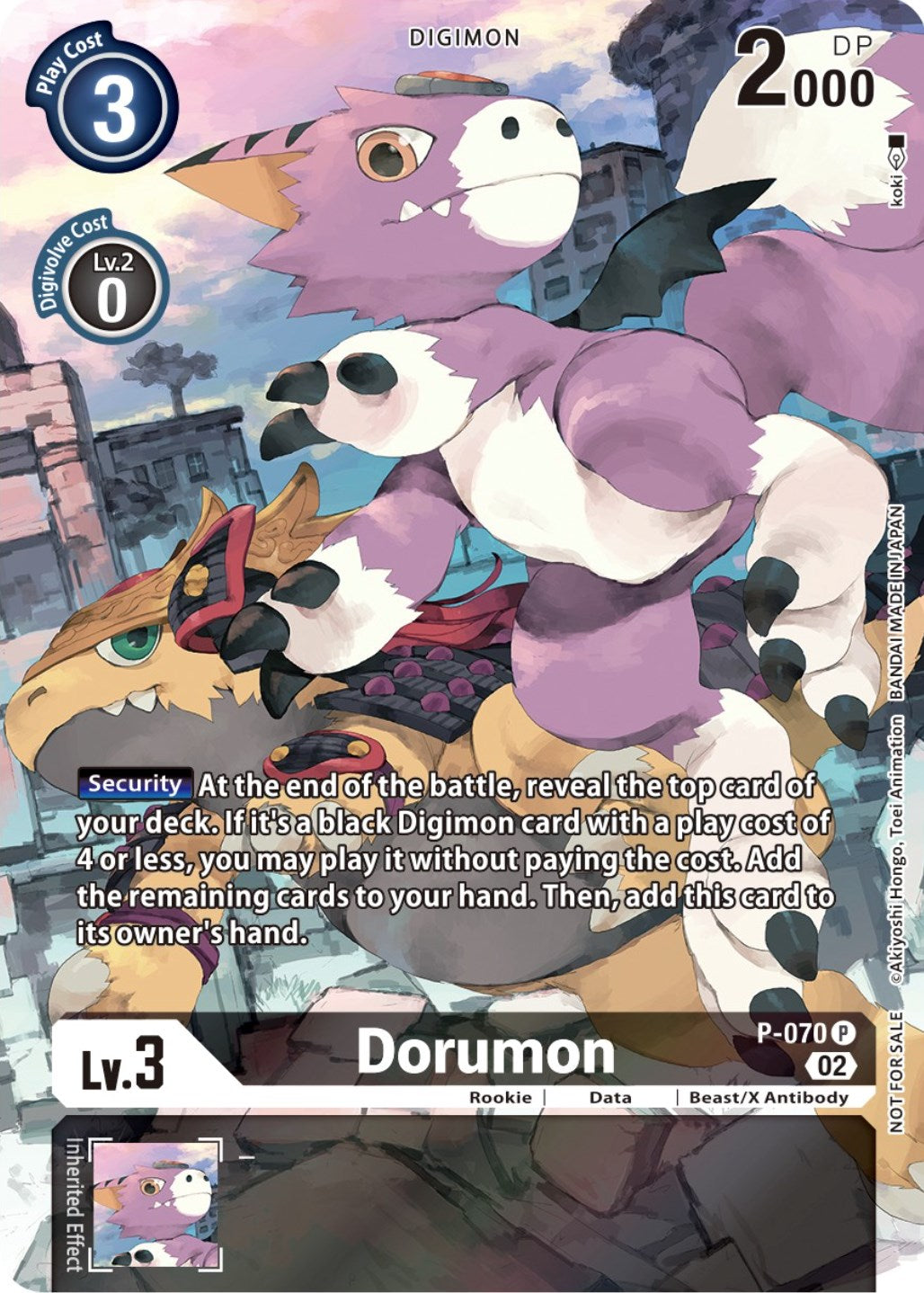 Dorumon [P-070] (Official Tournament Pack Vol. 10) [Promotional Cards] | Play N Trade Winnipeg