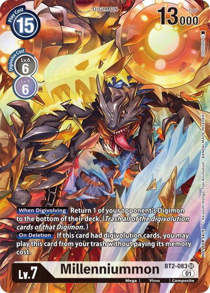 Millenniummon [BT2-083] (1-Year Anniversary Box Topper) [Promotional Cards] | Play N Trade Winnipeg