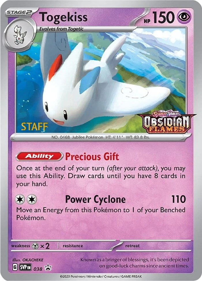 Togekiss (038) (Stamped) (Staff) [Scarlet & Violet: Black Star Promos] | Play N Trade Winnipeg