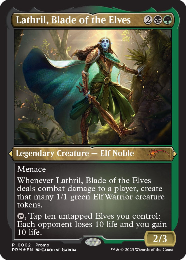 Lathril, Blade of the Elves (Foil Etched) [Media Promos] | Play N Trade Winnipeg