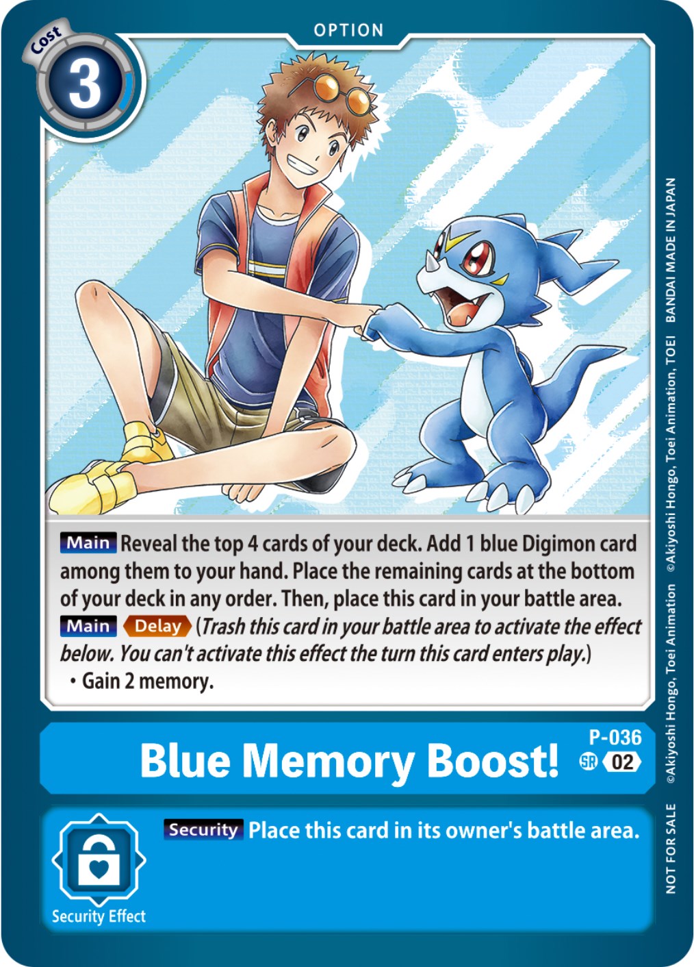 Blue Memory Boost! [P-036] (NYCC 2023 Demo Deck) [Promotional Cards] | Play N Trade Winnipeg