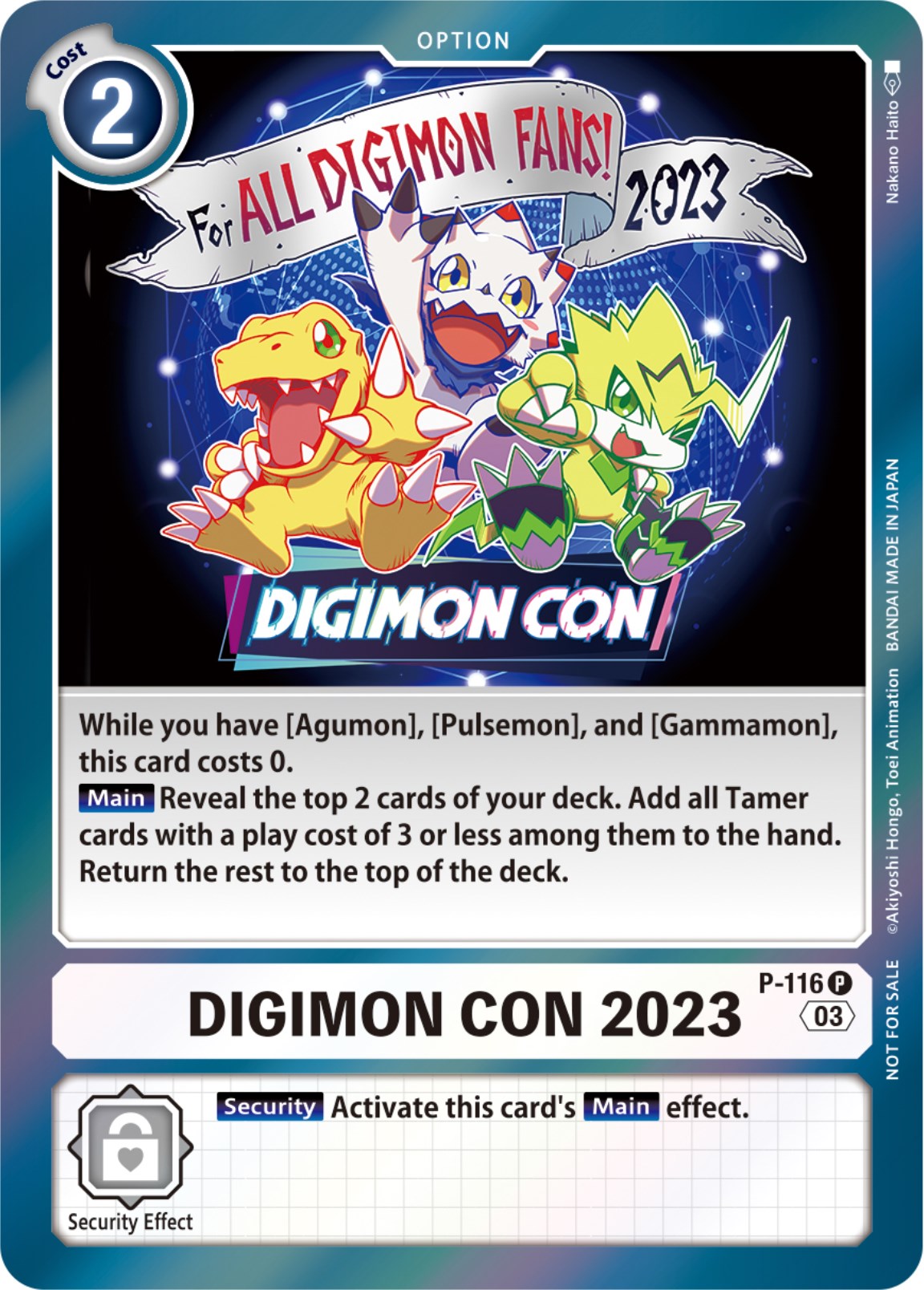 Digimon Con 2023 [P-116] (Official Tournament Pack Vol.11) [Promotional Cards] | Play N Trade Winnipeg