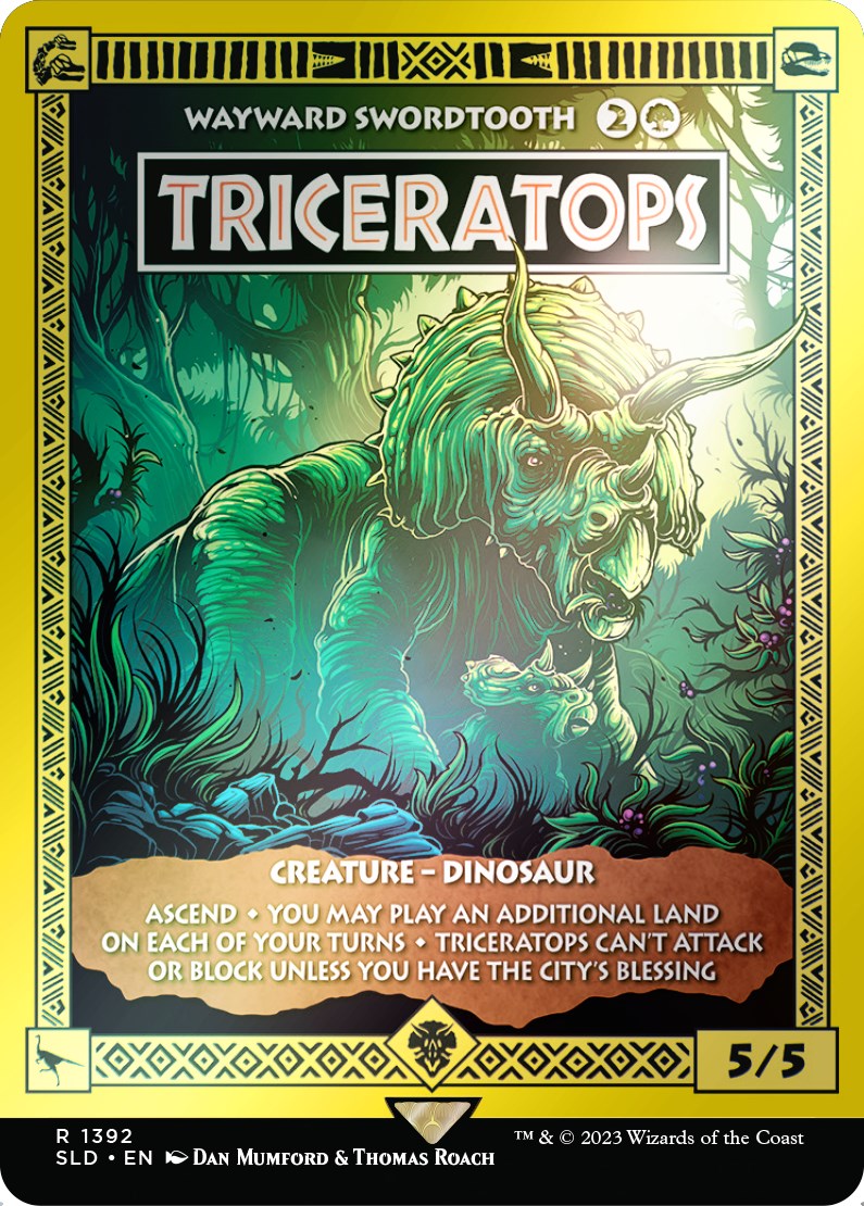 Triceratops - Wayward Swordtooth (Rainbow Foil) [Secret Lair Drop Series] | Play N Trade Winnipeg