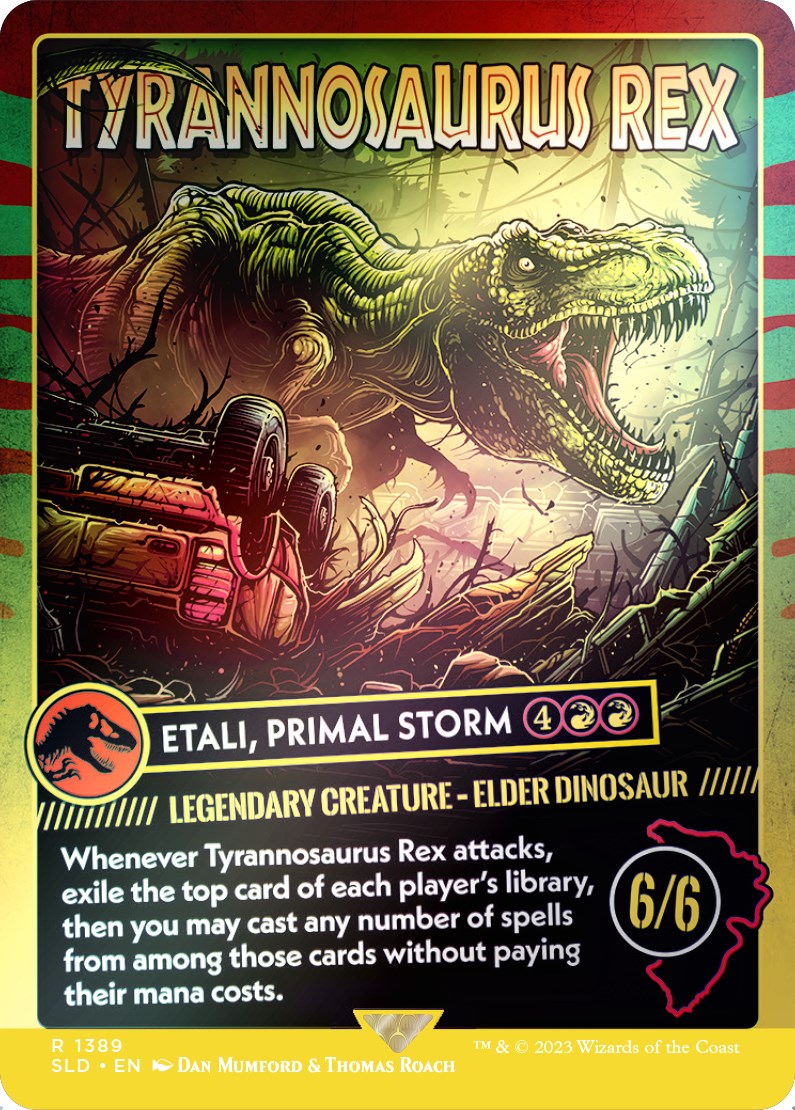 Tyrannosaurus Rex - Etali, Primal Storm (Rainbow Foil) [Secret Lair Drop Series] | Play N Trade Winnipeg