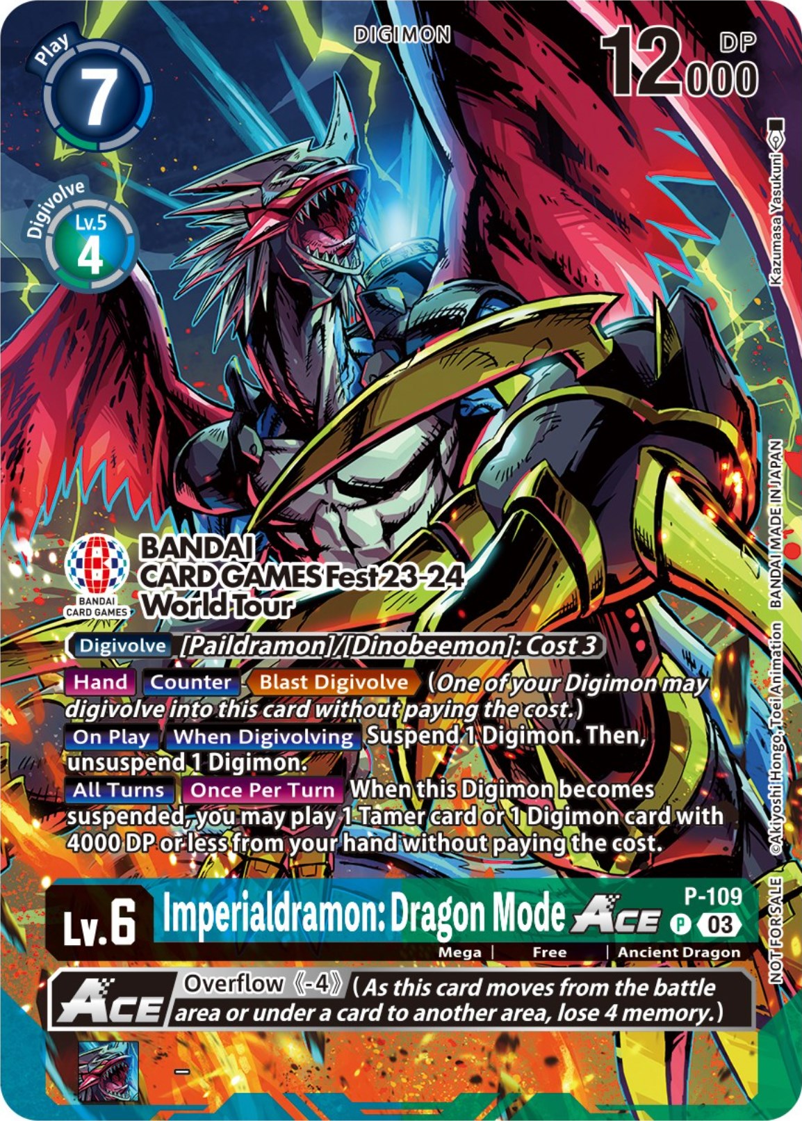 Imperialdramon: Dragon Mode Ace [P-109] (BANDAI Card Games Fest 23-24 World Tour) [Promotional Cards] | Play N Trade Winnipeg