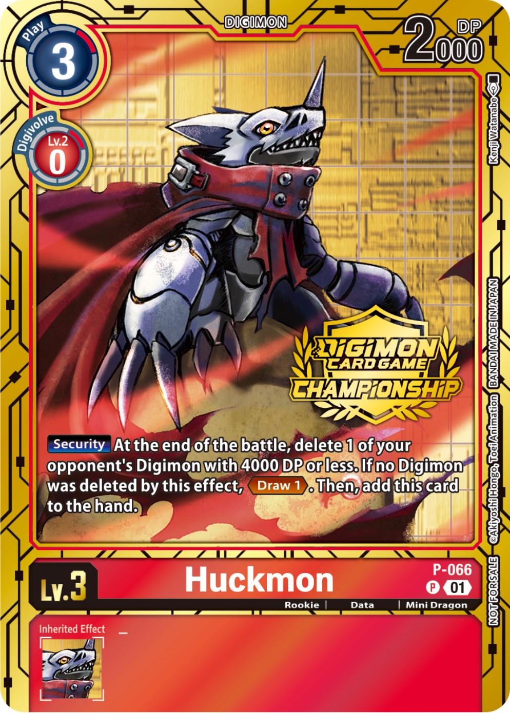 Huckmon [P-066] (Championship 2023 Gold Card Set) [Promotional Cards] | Play N Trade Winnipeg