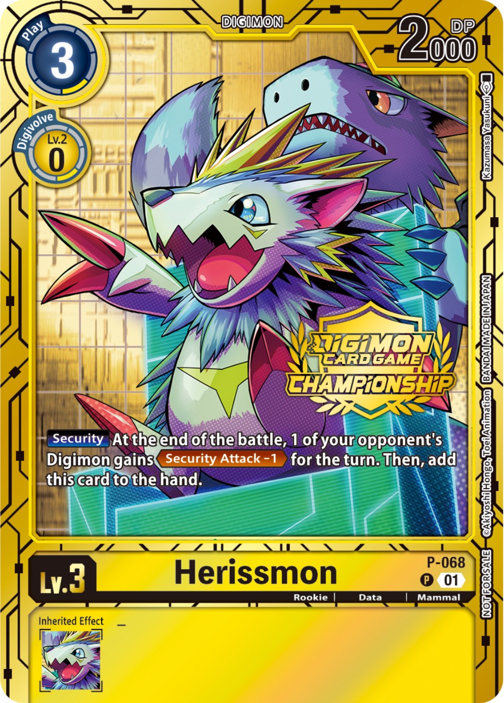 Herissmon [P-068] (Championship 2023 Gold Card Set) [Promotional Cards] | Play N Trade Winnipeg