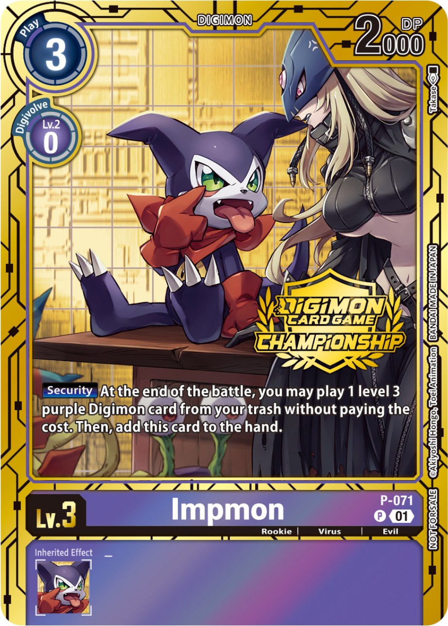 Impmon [P-071] (Championship 2023 Gold Card Set) [Promotional Cards] | Play N Trade Winnipeg