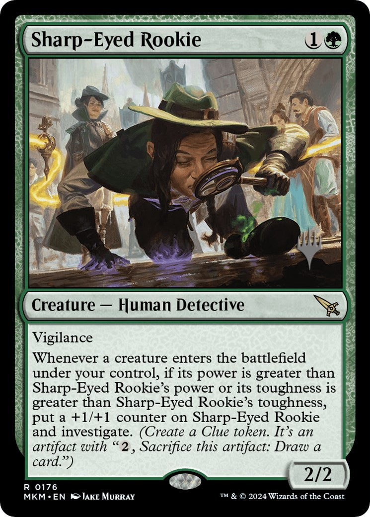 Sharp-Eyed Rookie (Promo Pack) [Murders at Karlov Manor Promos] | Play N Trade Winnipeg