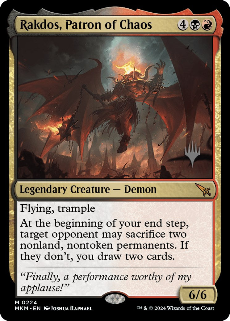 Rakdos, Patron of Chaos (Promo Pack) [Murders at Karlov Manor Promos] | Play N Trade Winnipeg