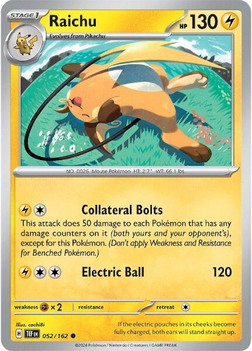 Raichu (052/162) [Scarlet & Violet: Temporal Forces] | Play N Trade Winnipeg