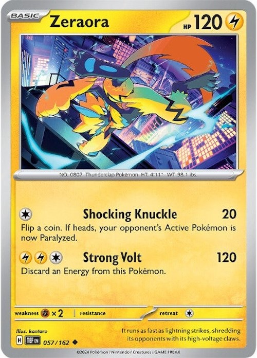 Zeraora (057/162) [Scarlet & Violet: Temporal Forces] | Play N Trade Winnipeg