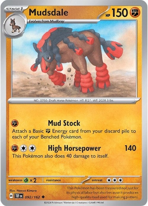 Mudsdale (092/162) [Scarlet & Violet: Temporal Forces] | Play N Trade Winnipeg