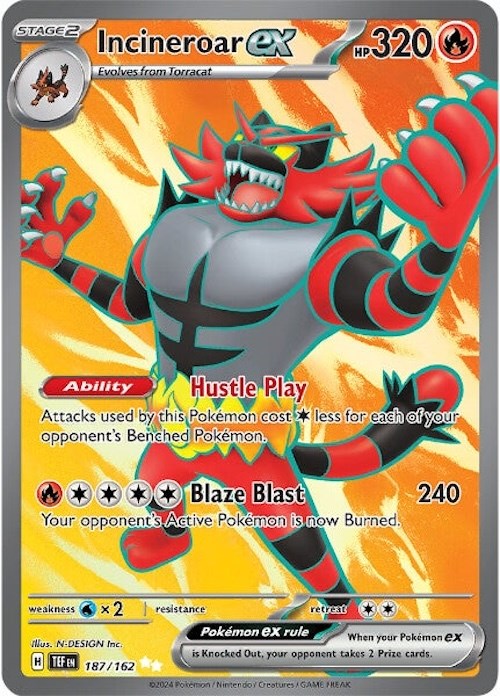 Incineroar ex (187/162) [Scarlet & Violet: Temporal Forces] | Play N Trade Winnipeg