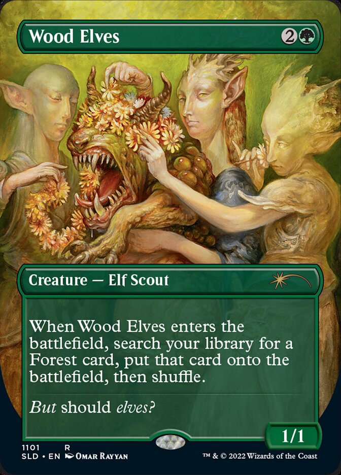 Wood Elves (Borderless) [Secret Lair Drop Series] | Play N Trade Winnipeg