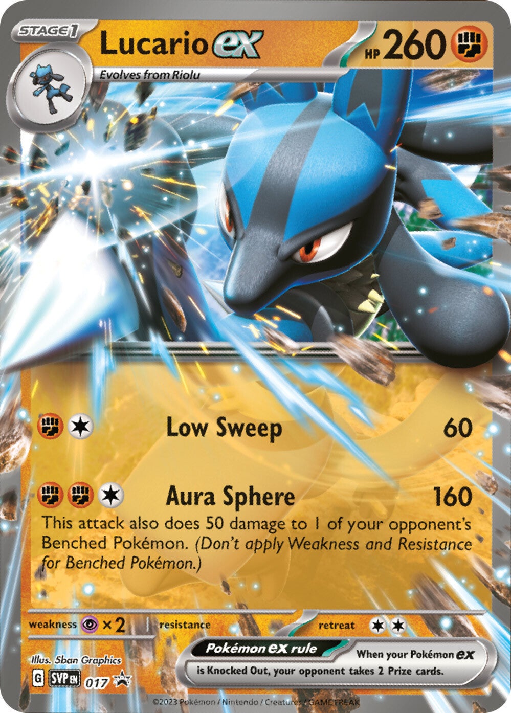 Lucario ex (017) [Scarlet & Violet: Black Star Promos] | Play N Trade Winnipeg