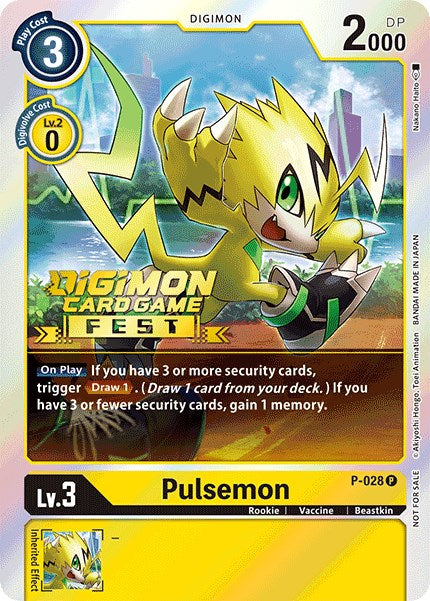 Pulsemon [P-028] (Digimon Card Game Fest 2022) [Promotional Cards] | Play N Trade Winnipeg