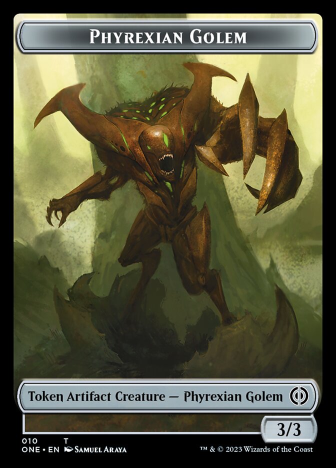 Phyrexian Golem Token [Phyrexia: All Will Be One Tokens] | Play N Trade Winnipeg