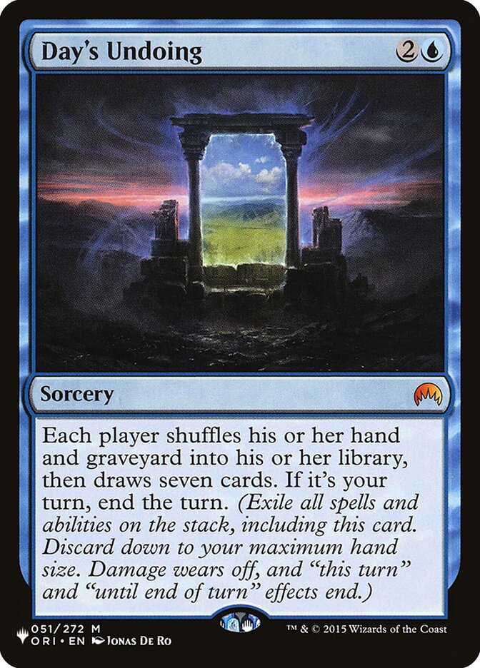 Day's Undoing [The List] | Play N Trade Winnipeg