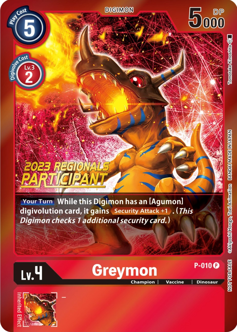 Greymon [P-010] (2023 Regionals Participant) [Promotional Cards] | Play N Trade Winnipeg