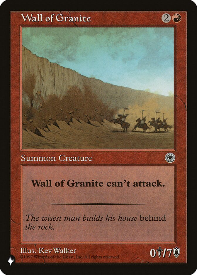 Wall of Granite [The List] | Play N Trade Winnipeg