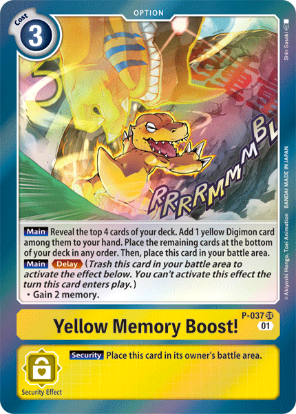 Yellow Memory Boost! [P-037] [Promotional Cards] | Play N Trade Winnipeg