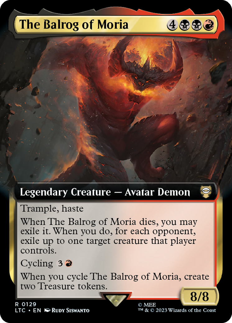 The Balrog of Moria (Extended Art) [The Lord of the Rings: Tales of Middle-Earth Commander] | Play N Trade Winnipeg