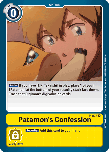 Patamon's Confession [P-023] [Promotional Cards] | Play N Trade Winnipeg