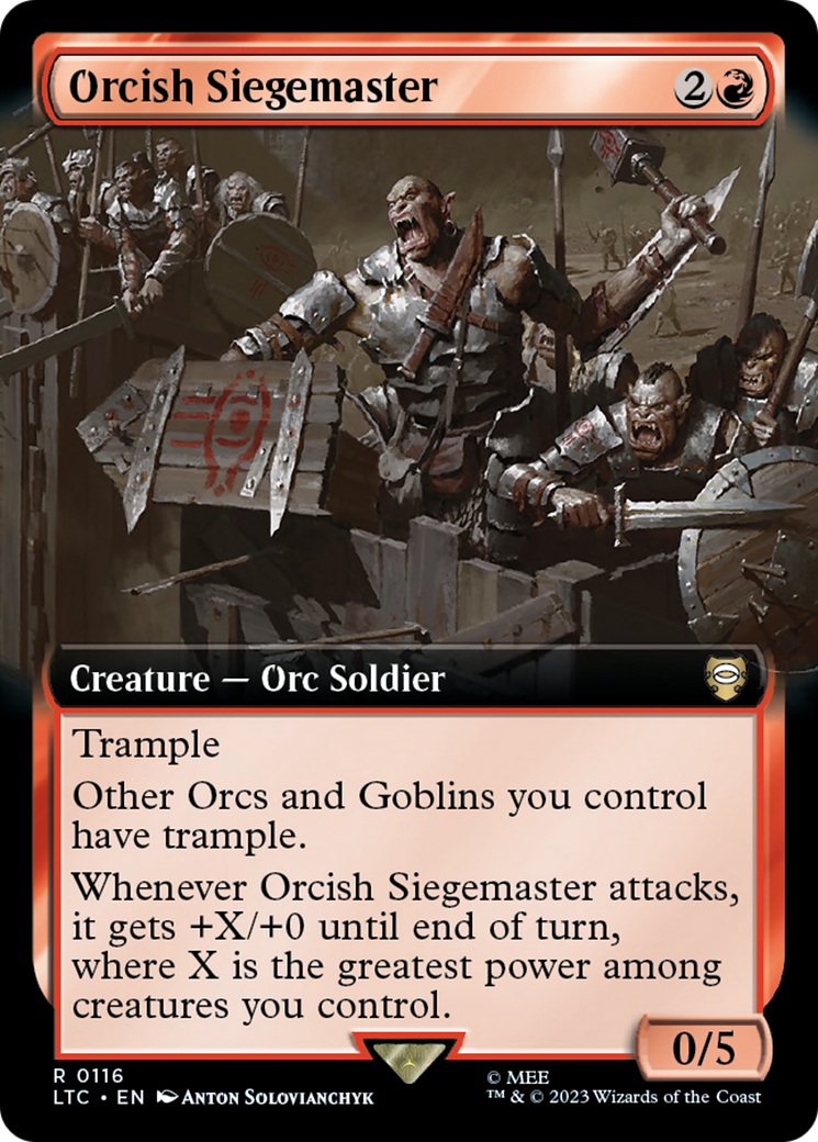 Orcish Siegemaster (Extended Art) [The Lord of the Rings: Tales of Middle-Earth Commander] | Play N Trade Winnipeg