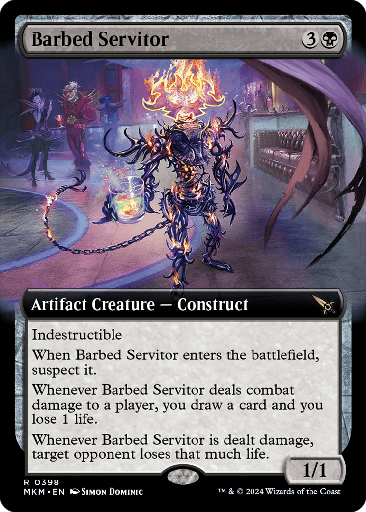 Barbed Servitor (Extended Art) [Murders at Karlov Manor] | Play N Trade Winnipeg