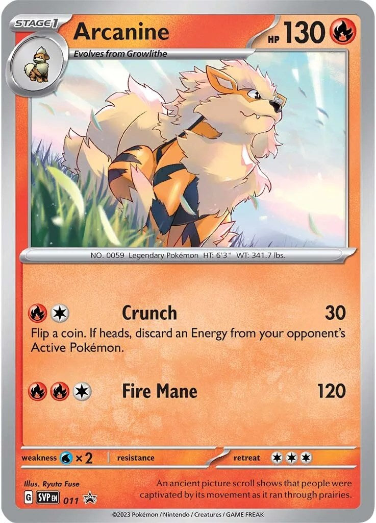 Arcanine (011) [Scarlet & Violet: Black Star Promos] | Play N Trade Winnipeg