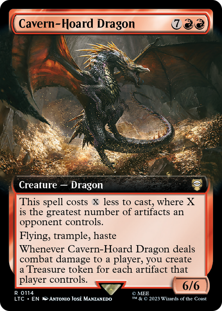 Cavern-Hoard Dragon (Extended Art) [The Lord of the Rings: Tales of Middle-Earth Commander] | Play N Trade Winnipeg