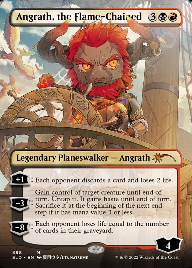 Angrath, the Flame-Chained (Borderless) [Secret Lair Drop Series] | Play N Trade Winnipeg